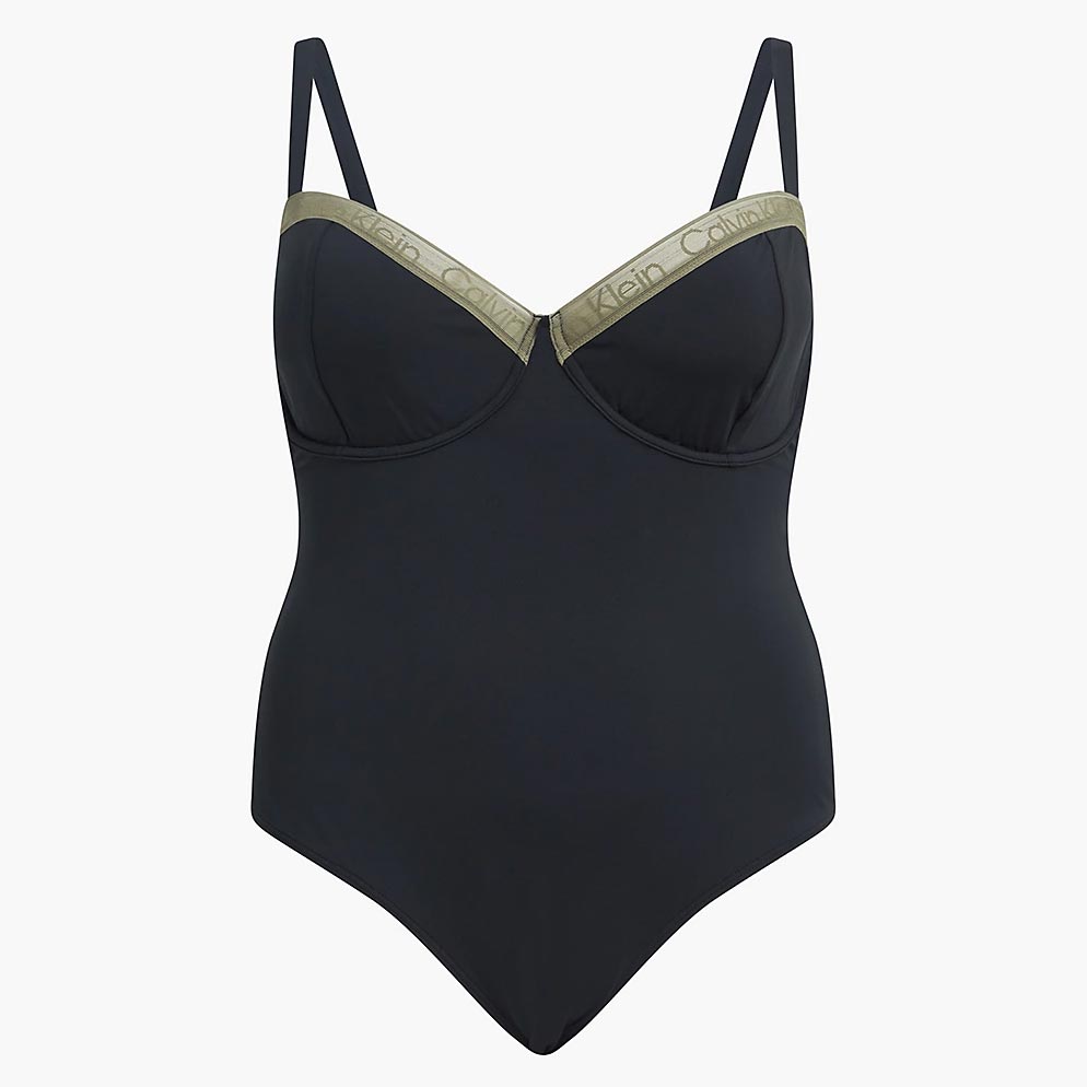 Plus Size Balconette Swimsuit - Ck Curve - Black