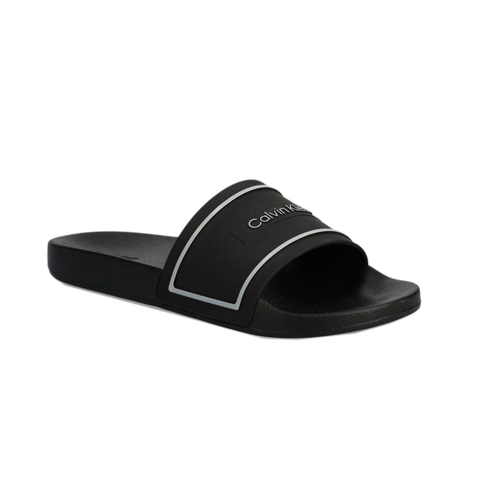 Pool Slide Deboss Logo Slides - Black
