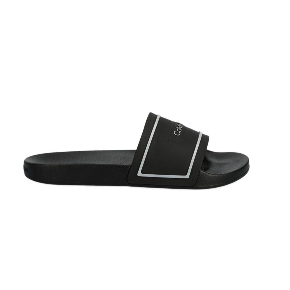 Pool Slide Deboss Logo Slides - Black