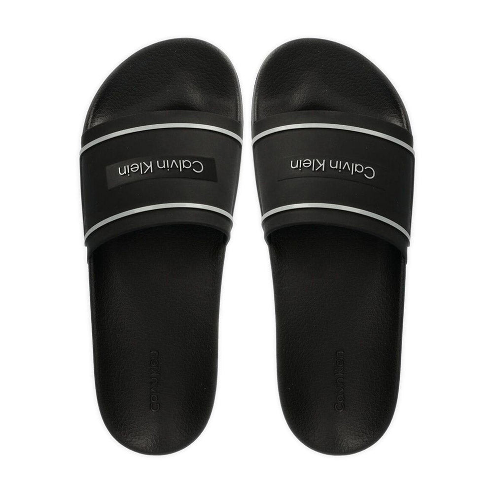 Pool Slide Deboss Logo Slides - Black