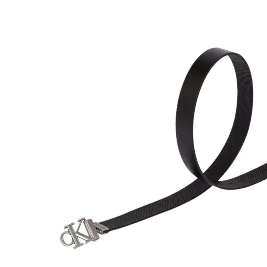 Round Leather Belt 30mm - Black