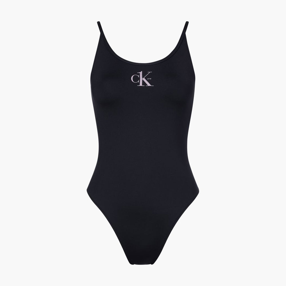 Scoop Neck Swimsuit - Black