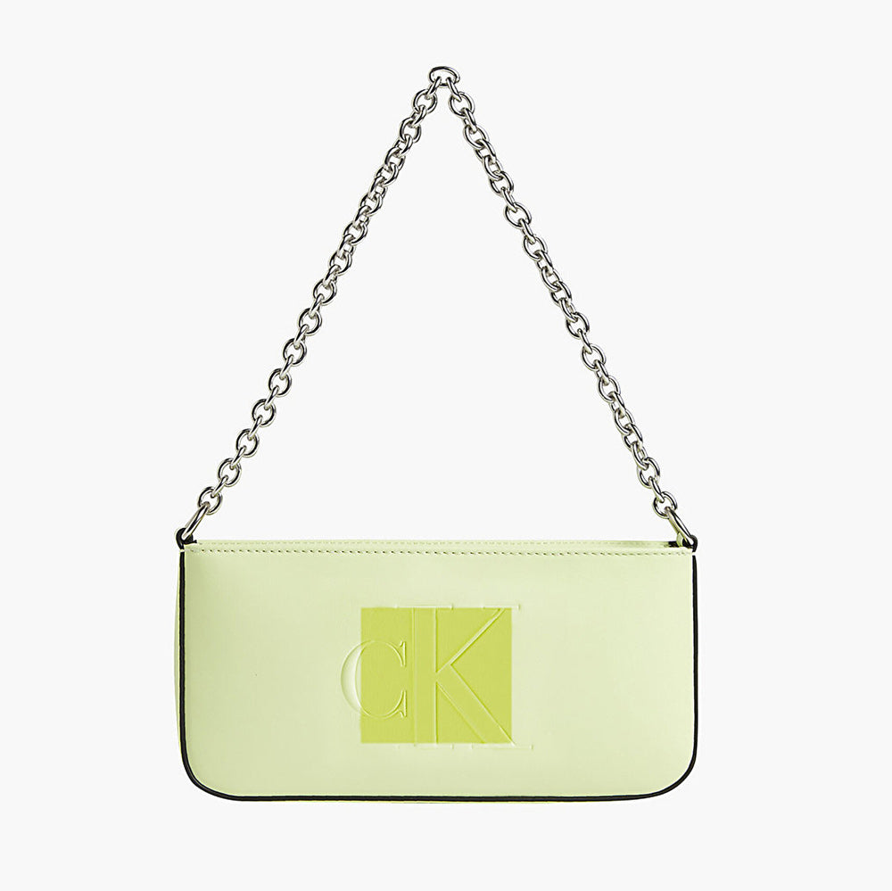 Sculpted Shoulder Pouch 25 Chain Bag - Mint