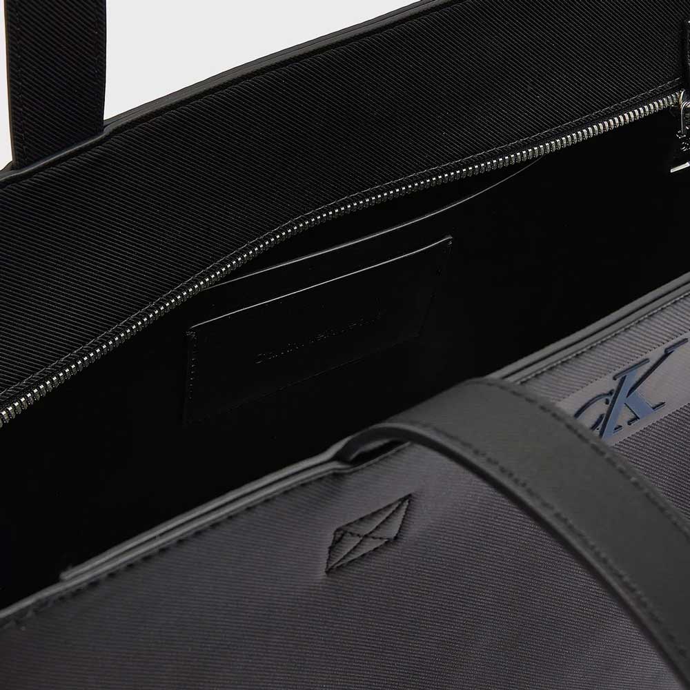 Sculpted Twill Tote Bag - Black