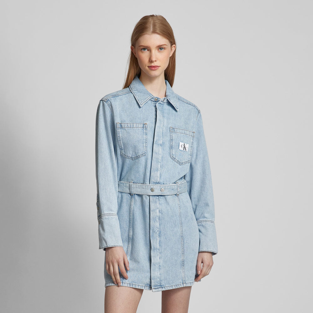 Shirt Denim Dress - Denim Light