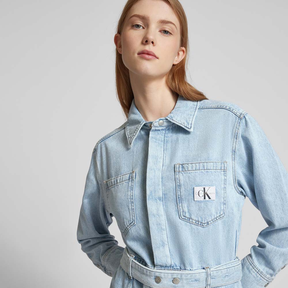Shirt Denim Dress - Denim Light