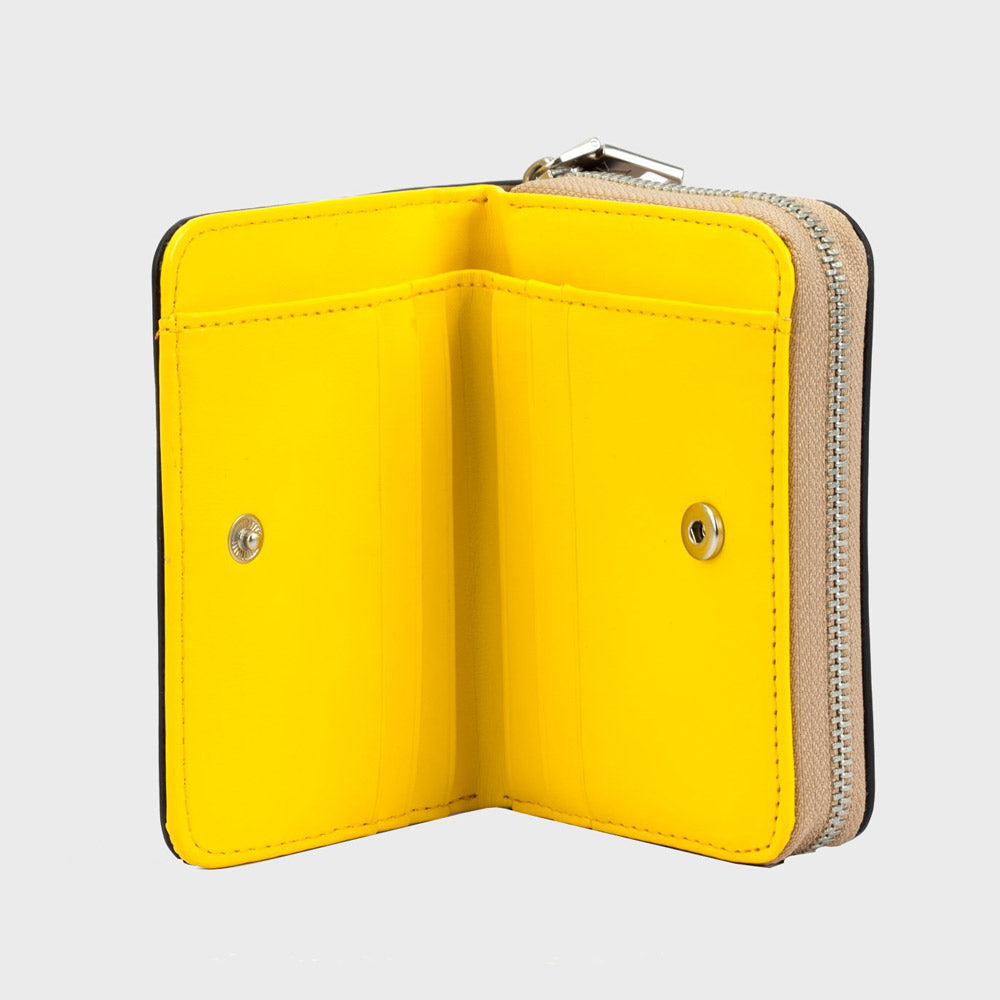 Sleek Zip Around Wallet - Beige