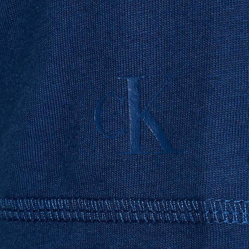 SLIM MONOGRAM Cotton T-SHIRT - Blue