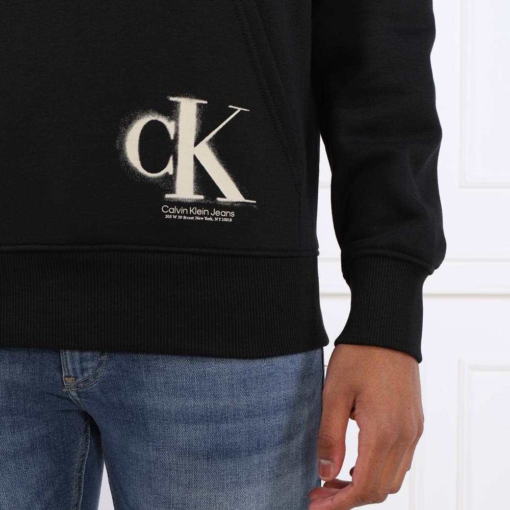 Spray Monogram Hoodie - Black