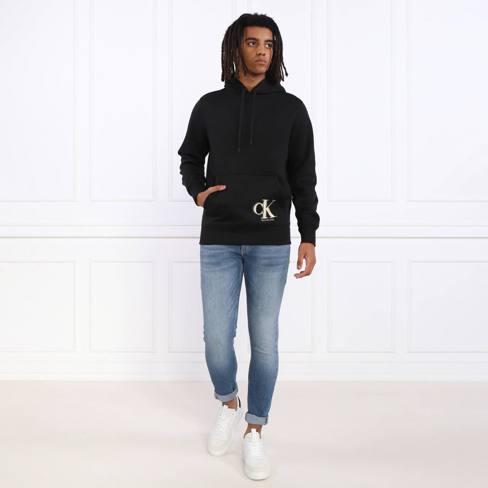 Spray Monogram Hoodie - Black