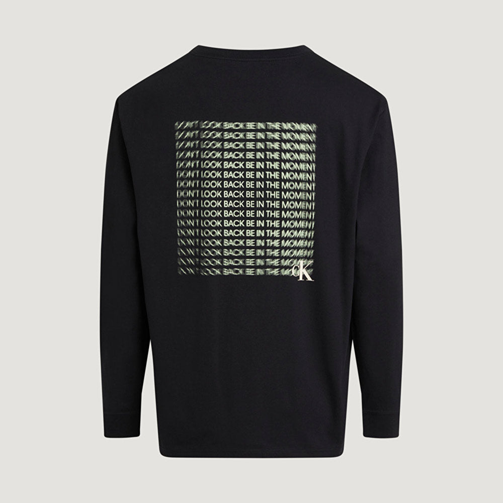 Stacked Slogan T-Shirt - Black