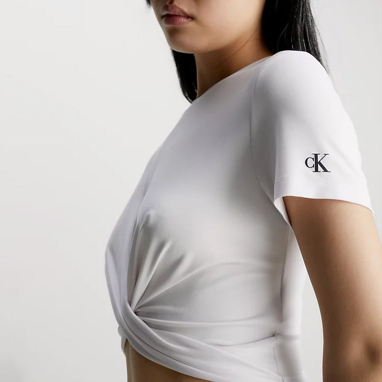 Twisted Cropped Top - White
