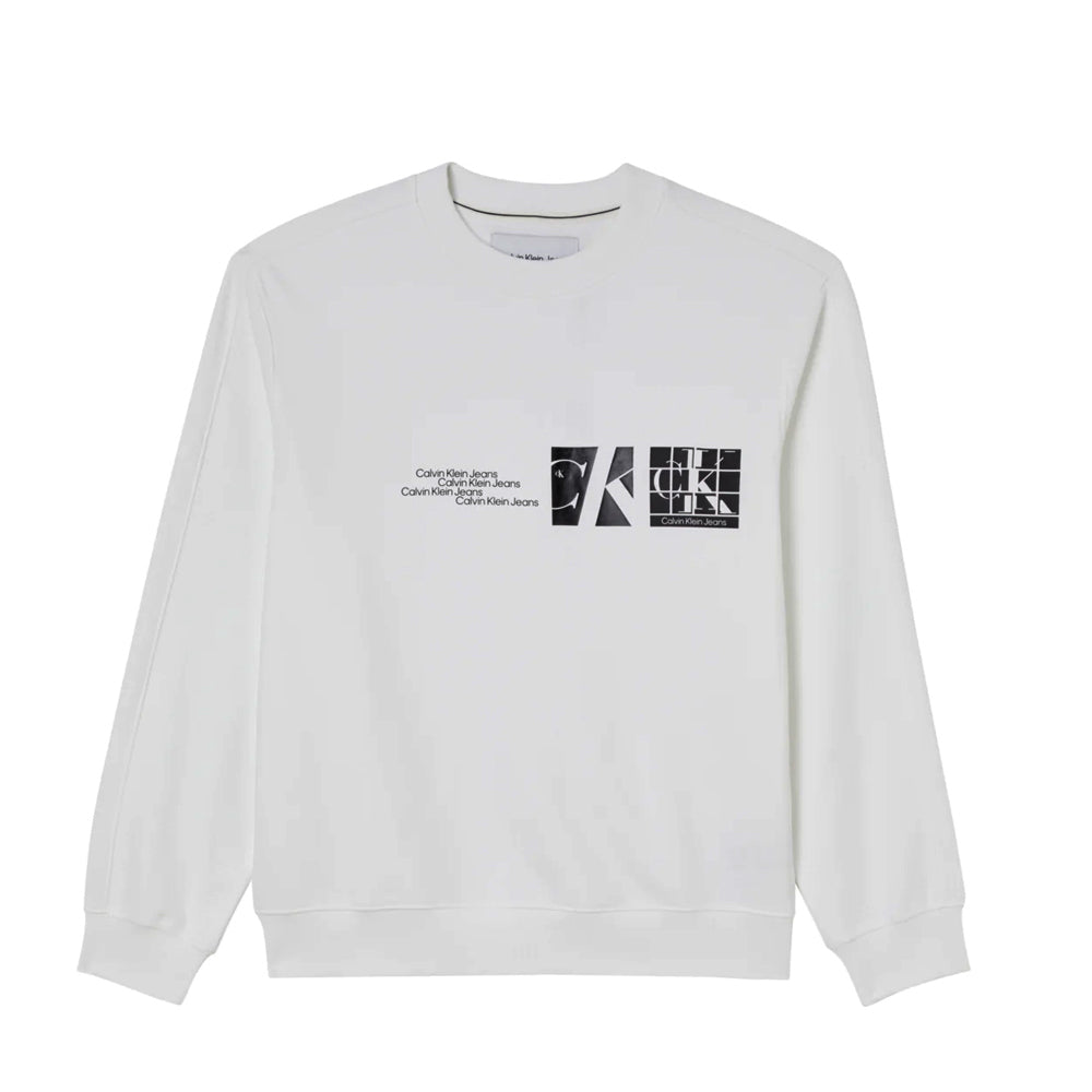 Urban Multi Graphic Crew Sweatshirt - White
