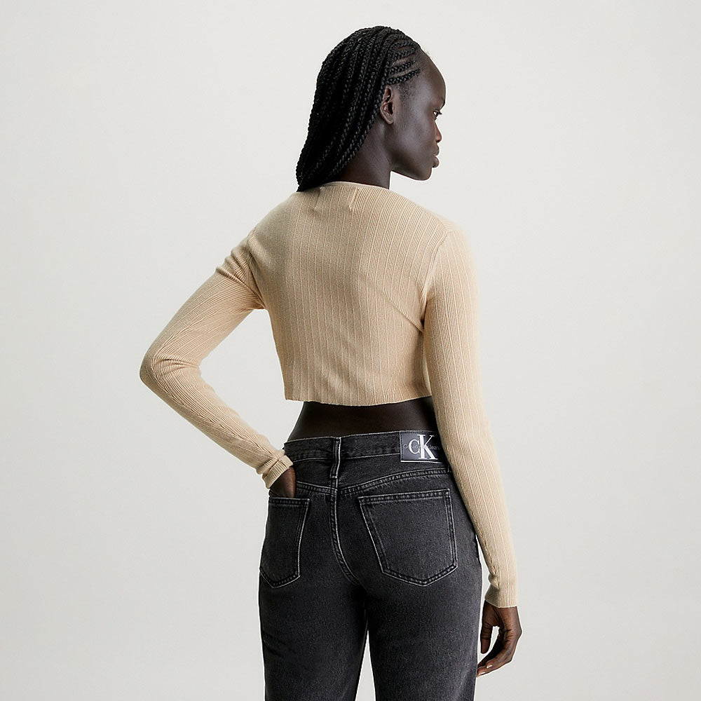 Ribbed Cotton Jumper - Sand