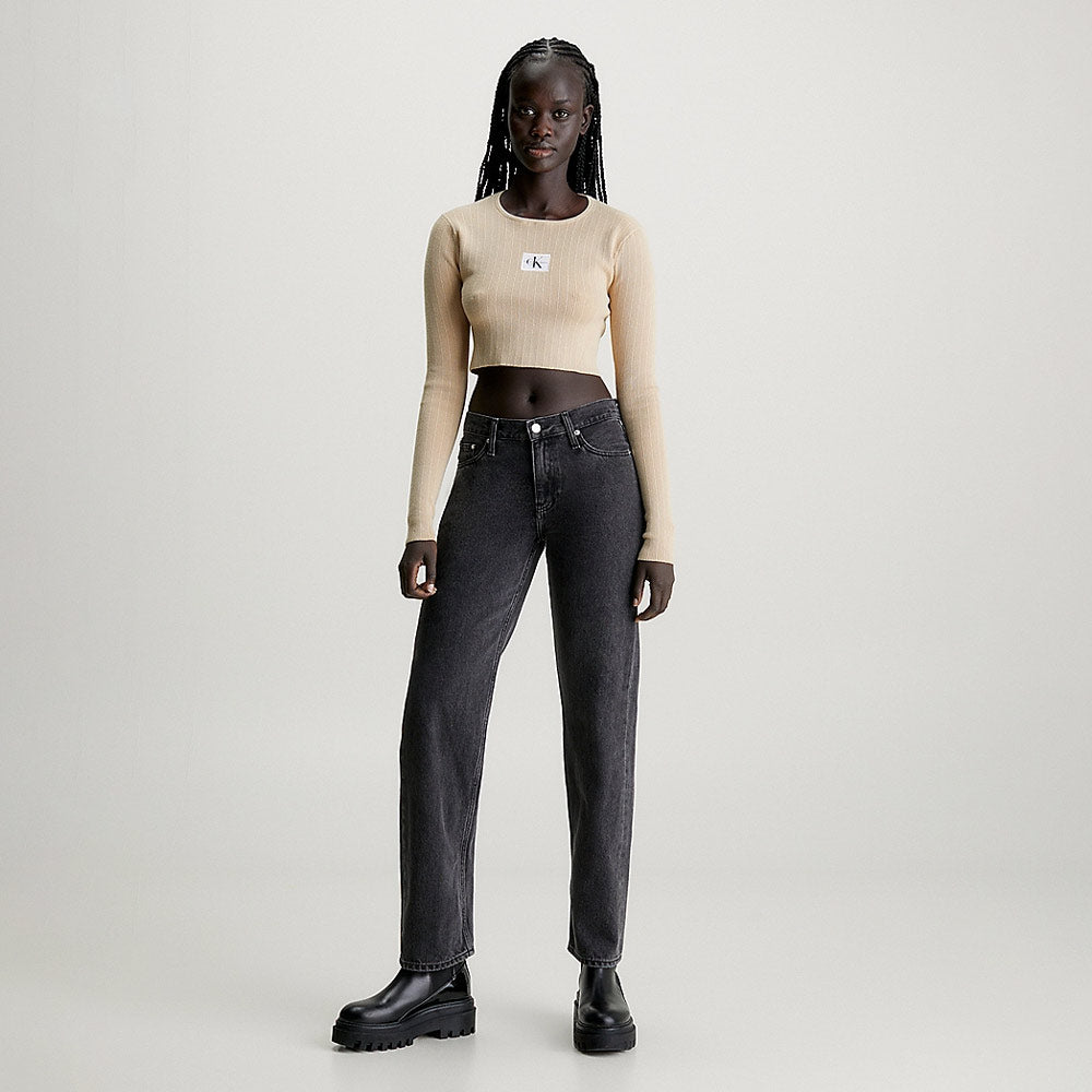 Ribbed Cotton Jumper - Sand