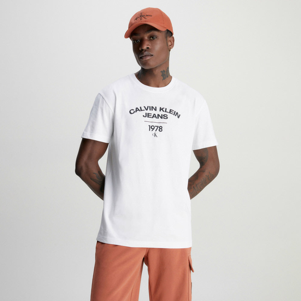 Varsity Curve Logo T-Shirt - White