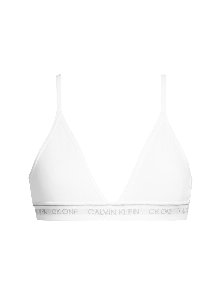 CK Triangle Bralette Modern Cotton White