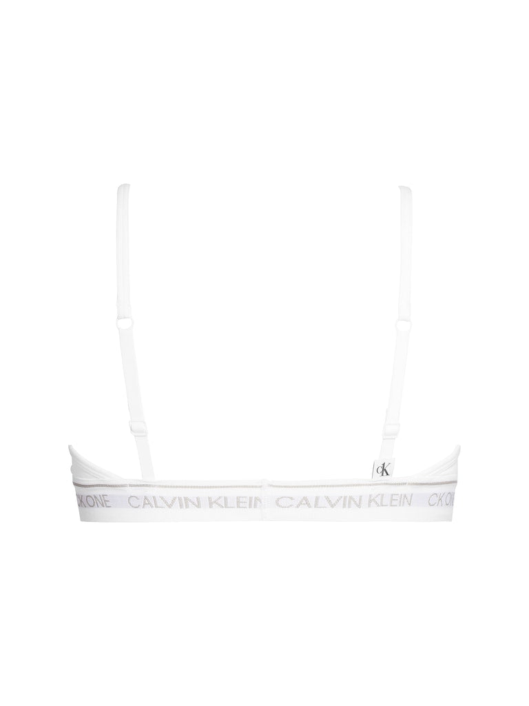 CK Triangle Bralette Modern Cotton White