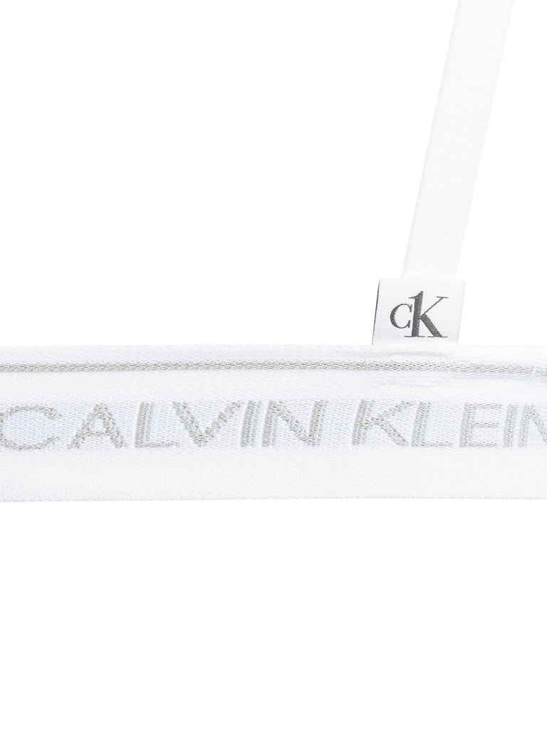 CK Triangle Bralette Modern Cotton White
