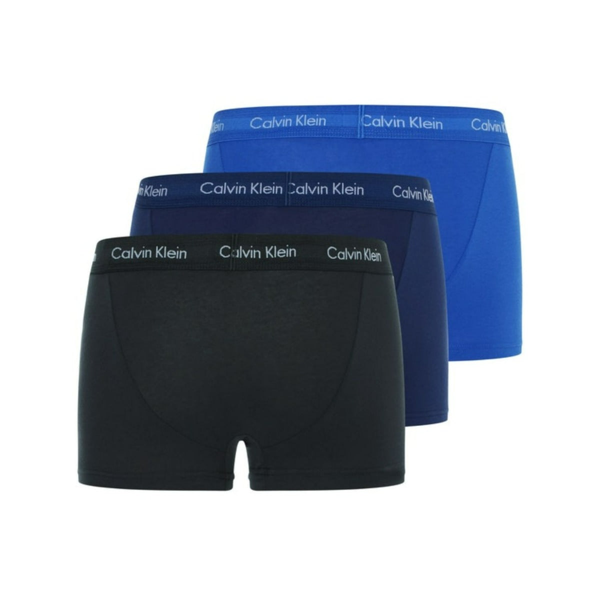 3 Pack Low Rise Cotton Stretch Trunks Blue Multi