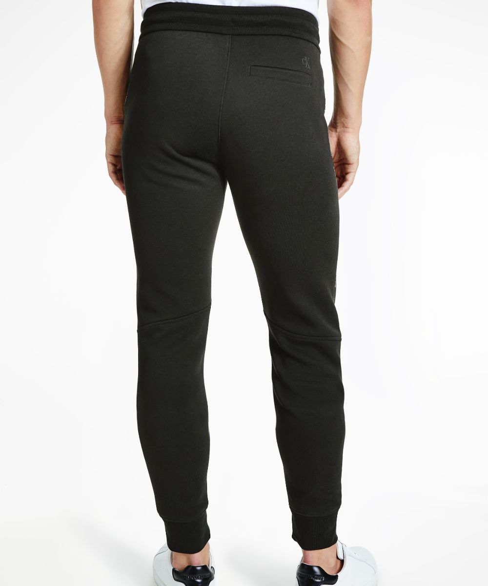 Organic Cotton Slim Logo Joggers Black