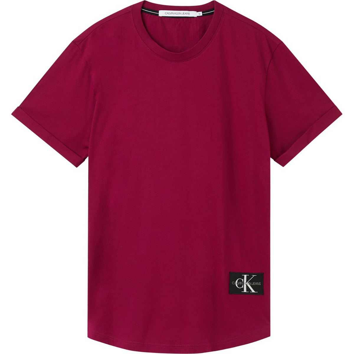 CK Men Monogram Badge Tee Burgundy