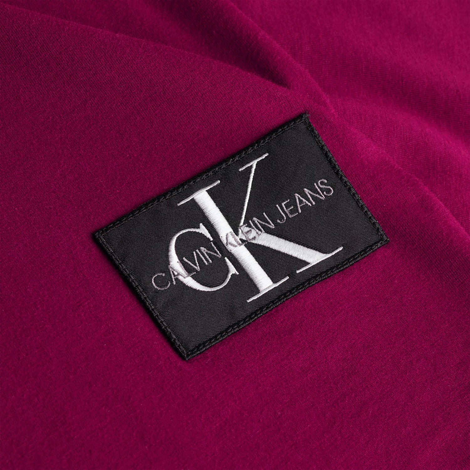CK Men Monogram Badge Tee Burgundy