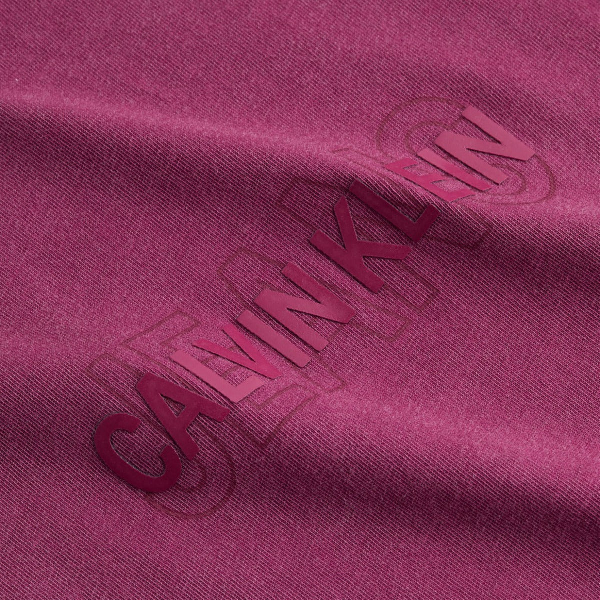 CK Washed Logo Tee Burgundy