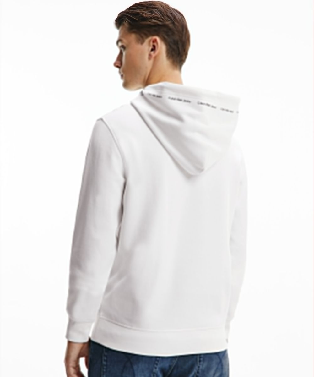 Hoodie Repeat Logo White