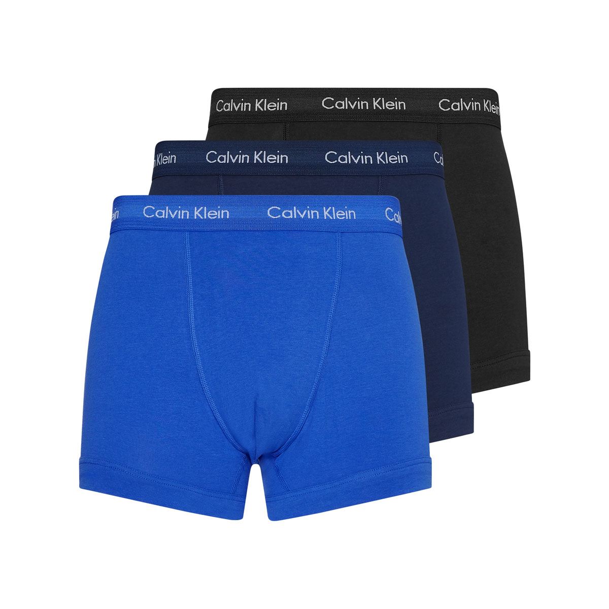 3 Pack Cotton Stretch Trunks Blue Multi