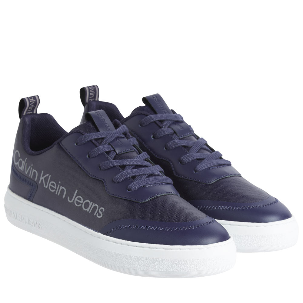Casual Cupsole Sneakers With White Sole - Navy
