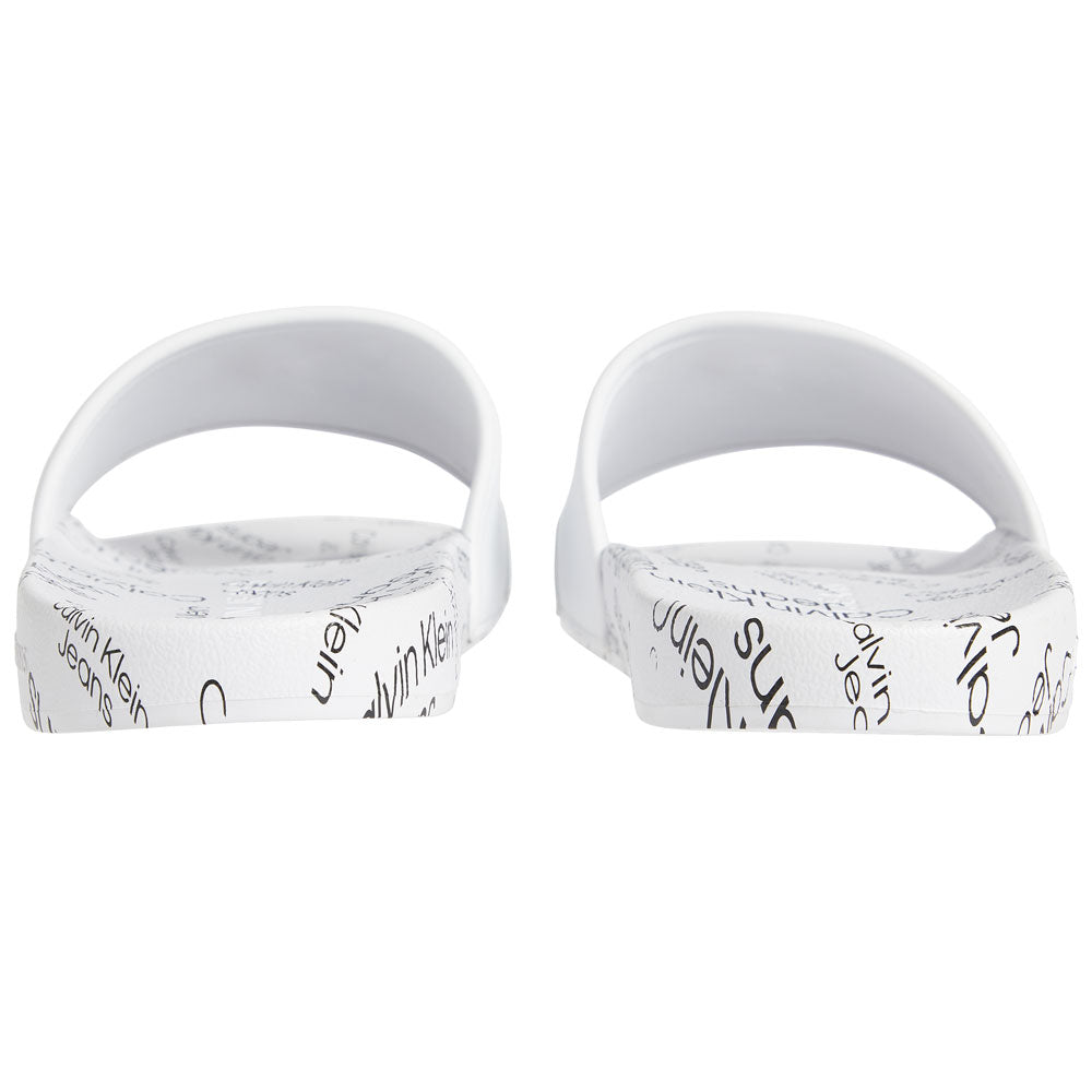 Fargos 5A1 Faux Leather Slides - White