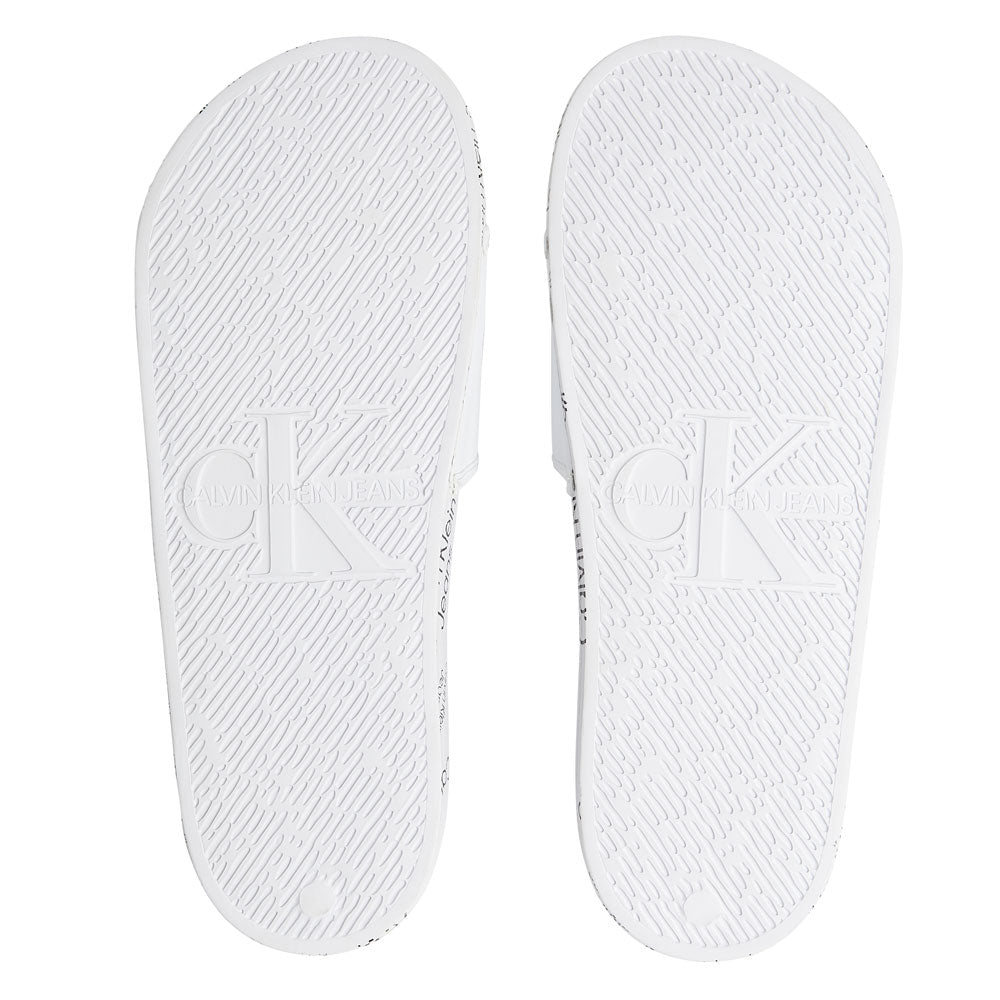 Fargos 5A1 Faux Leather Slides - White