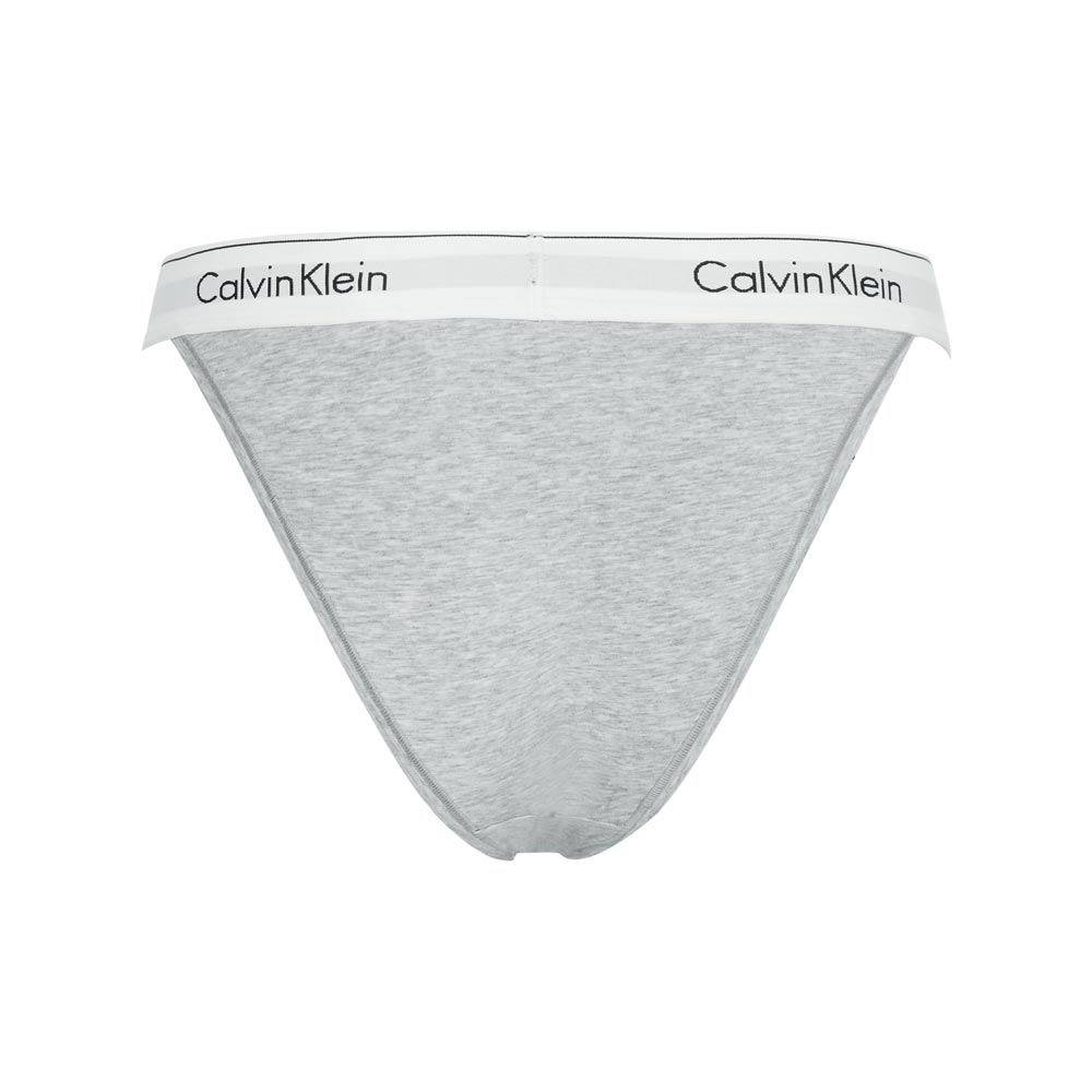 High Leg Tanga Modern Cotton Bikini Brief - Grey Heather