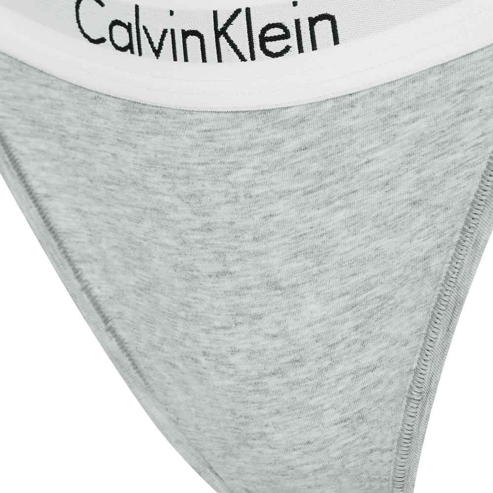 High Leg Tanga Modern Cotton Bikini Brief - Grey Heather