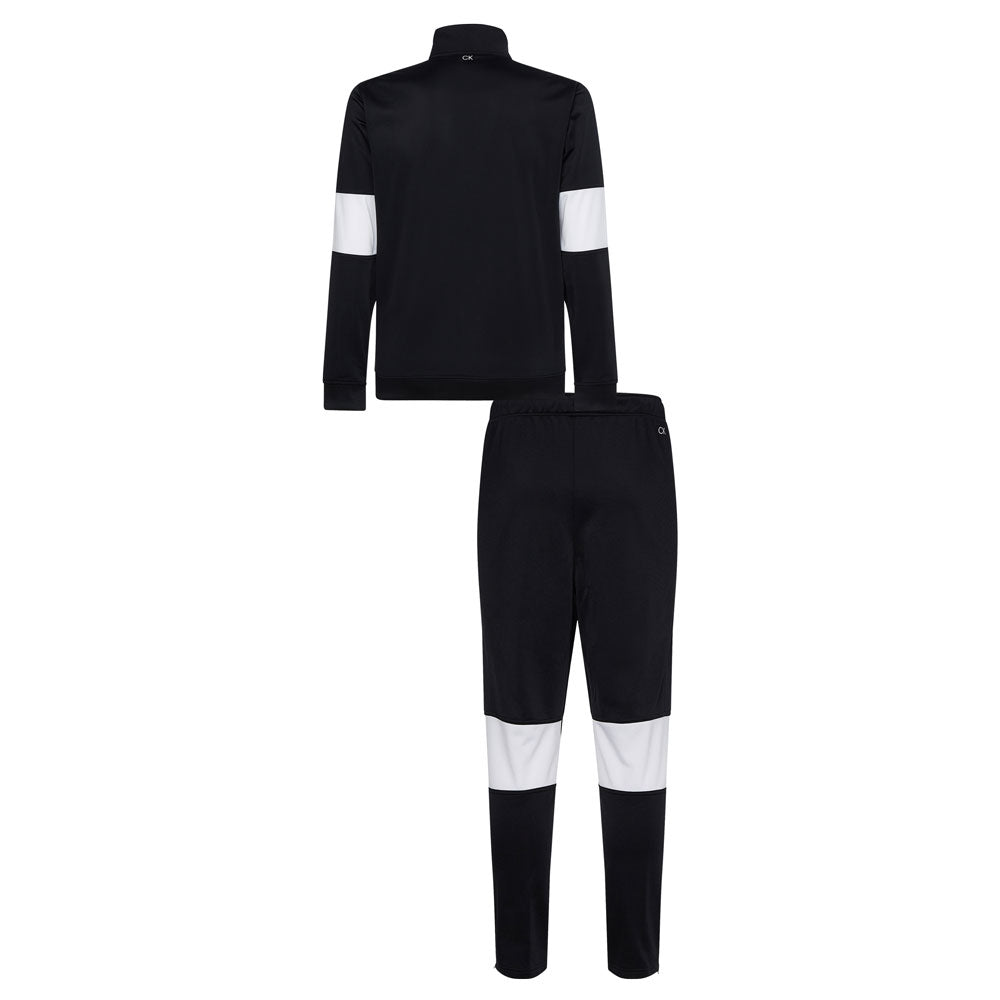 Men's Performance Post Workout Polyester Tracksuit Set - Black