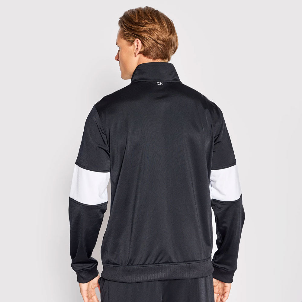 Men's Performance Post Workout Polyester Tracksuit Set - Black