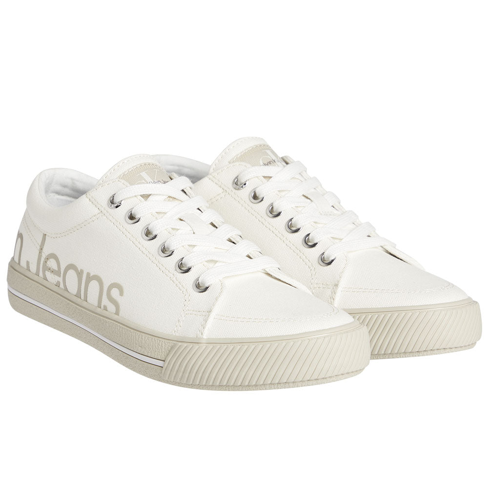 Retro Vulcanized Low 2 Cotton Sneakers - White