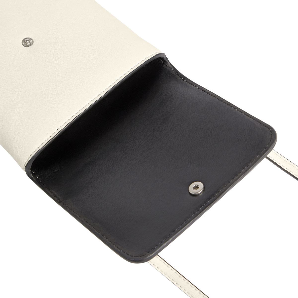 Sculpted Mono Phone Crossbody Off White