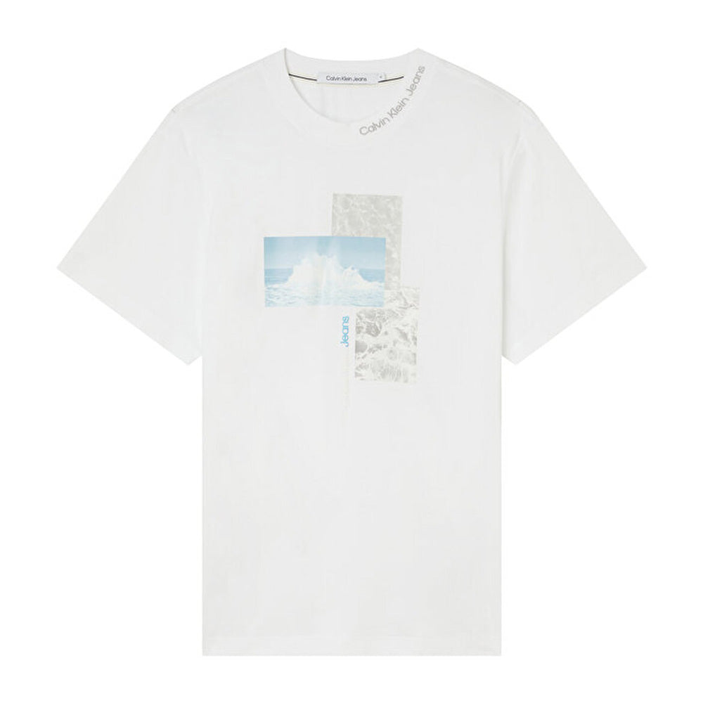 Splash Photoprint Cotton T-shirt - White