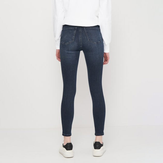 High Rise Super Skinny Ankle Jean Dark
