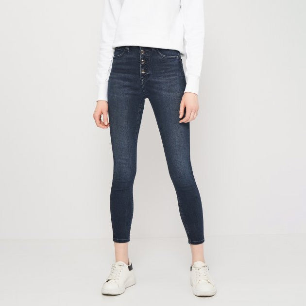 High Rise Super Skinny Ankle Jean Dark