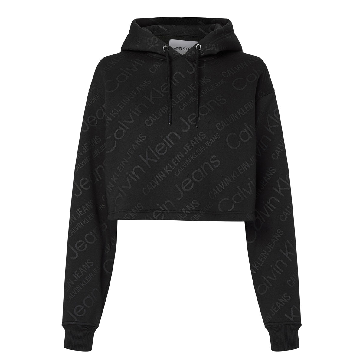 Logo All Over Print Hoodie Black Logo