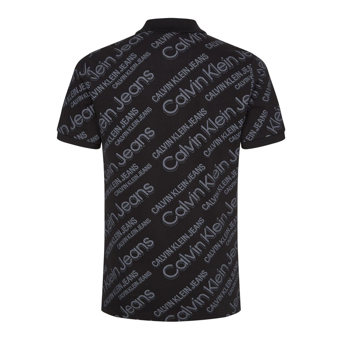 Logo All Over Print Polo - Black