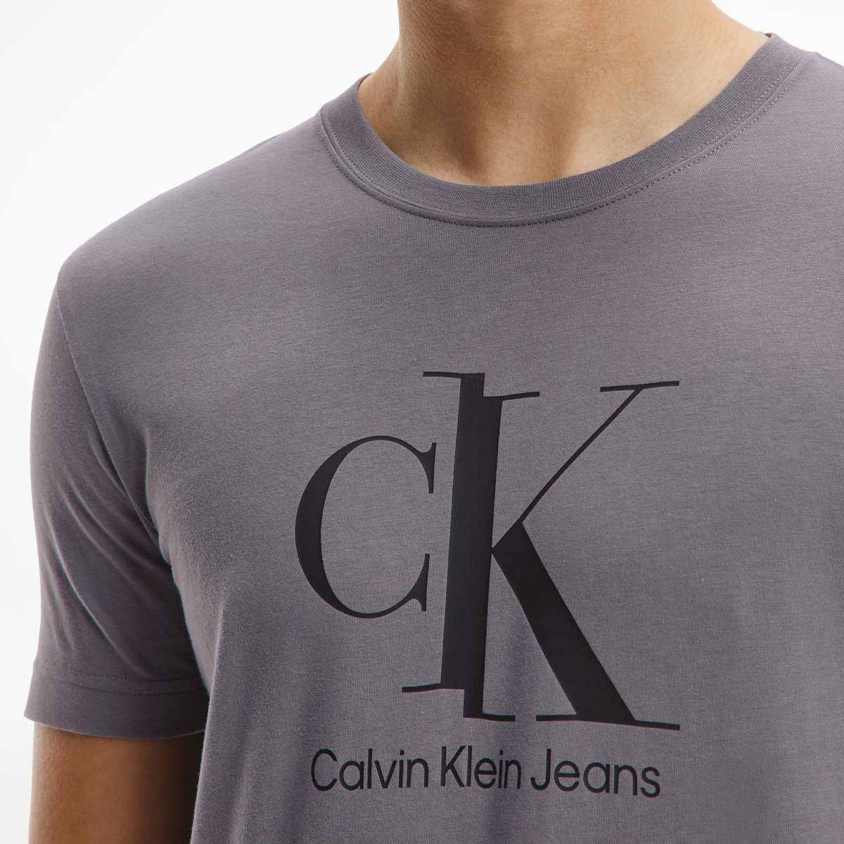 Spliced CK Center Chest T-Shirt Grey