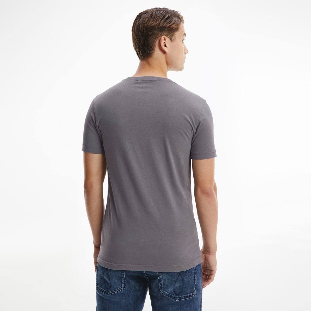 Spliced CK Center Chest T-Shirt Grey
