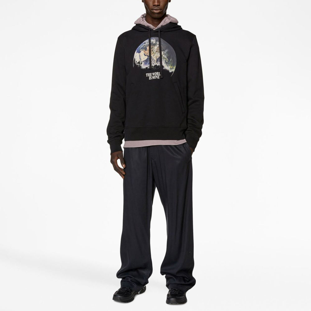 S-Ginn-Welt-Hood Sweaters - Black