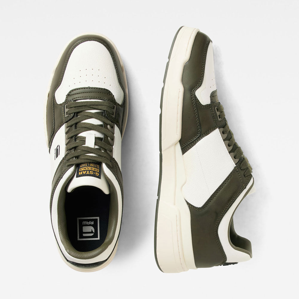 Attacc Block Leather Sneakers - White Multi