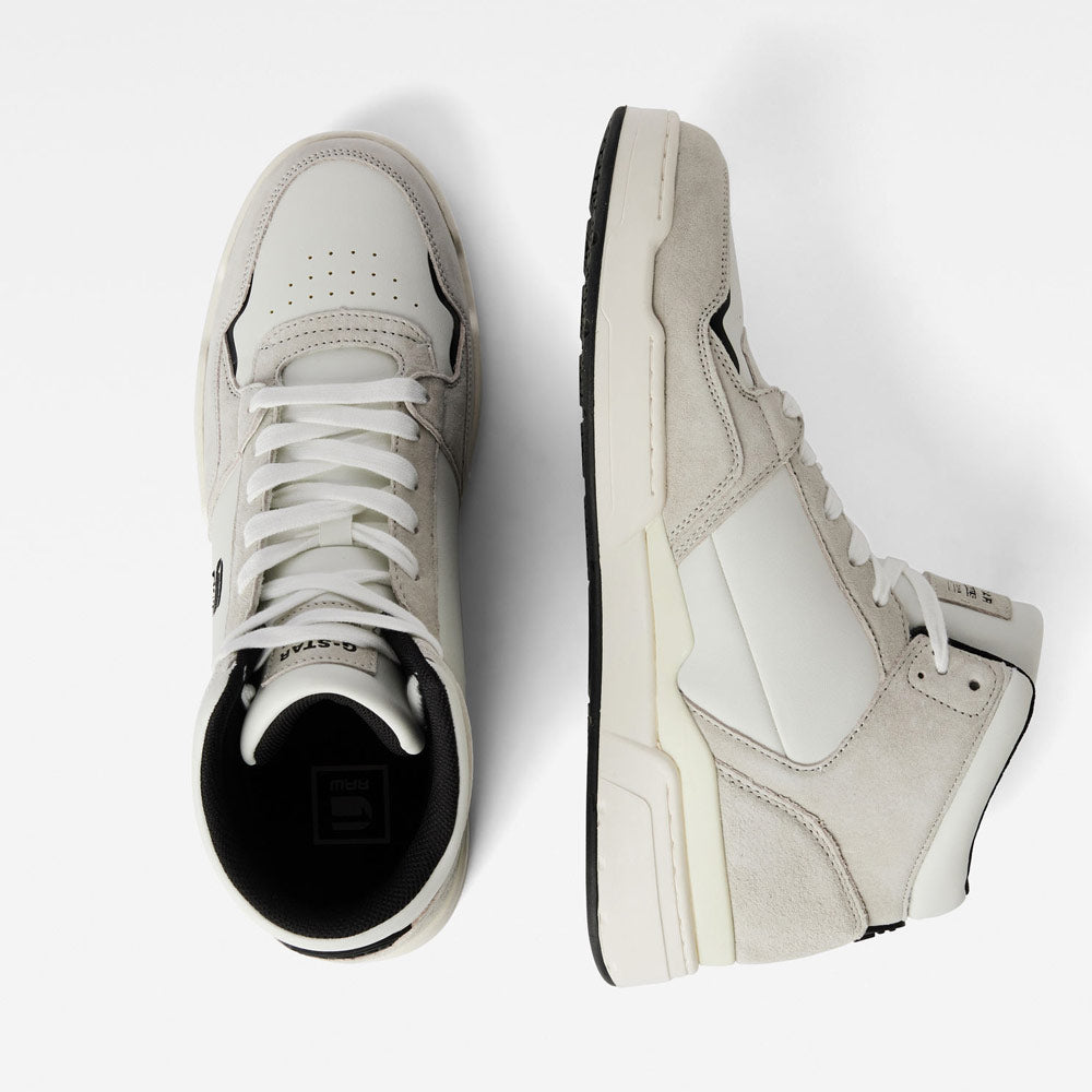 Attacc Mid Tonal Block Sneakers - White