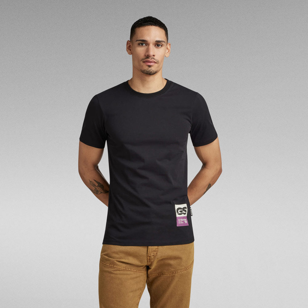 Back Graphic Slim T-Shirt - Black